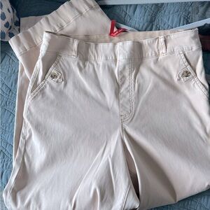 SPANX Blush, wide leg stretch twill Trousers